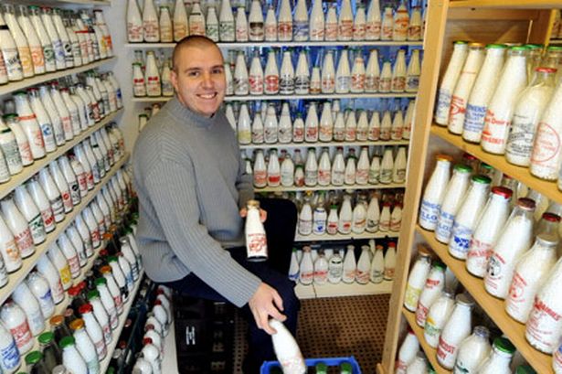 Paul Luke's milk bottle collection (Pic: SWNS)